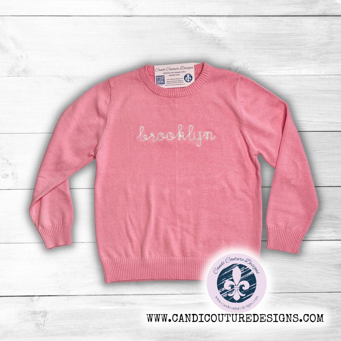 Custom School Grade Embroidered Sweater | Available in Any Grade and Multiple Colors - Candicouturedesigns