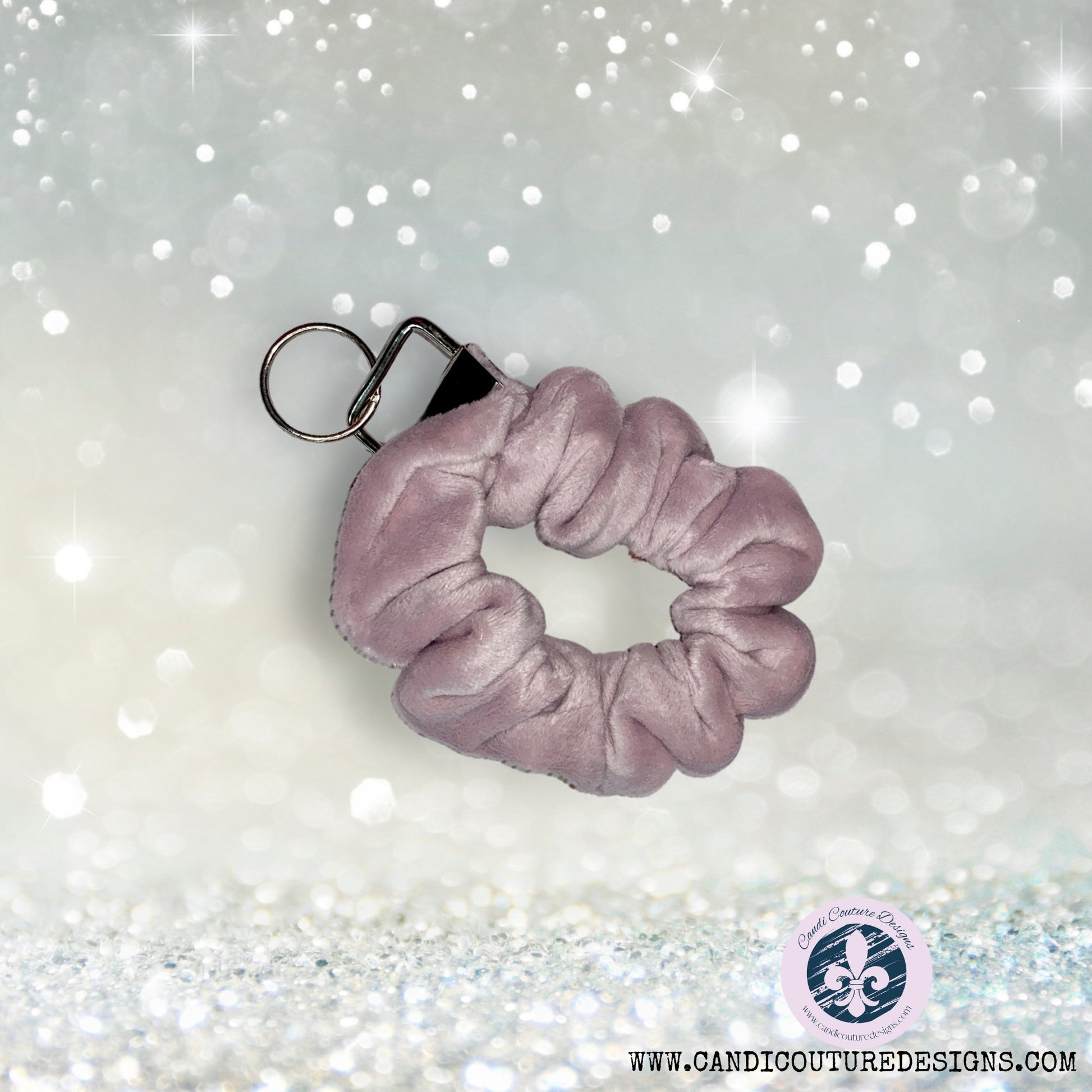 Personalized Plush Velour Scrunchie Keychain: Customizable Trendy Key Holder – Stylish Velvet Key Accessory - Candicouturedesigns