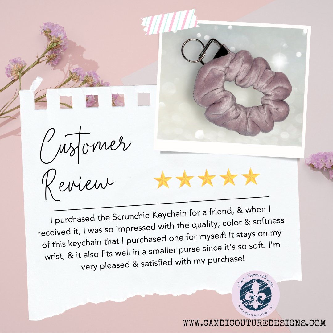 Personalized Plush Velour Scrunchie Keychain: Customizable Trendy Key Holder – Stylish Velvet Key Accessory - Candicouturedesigns