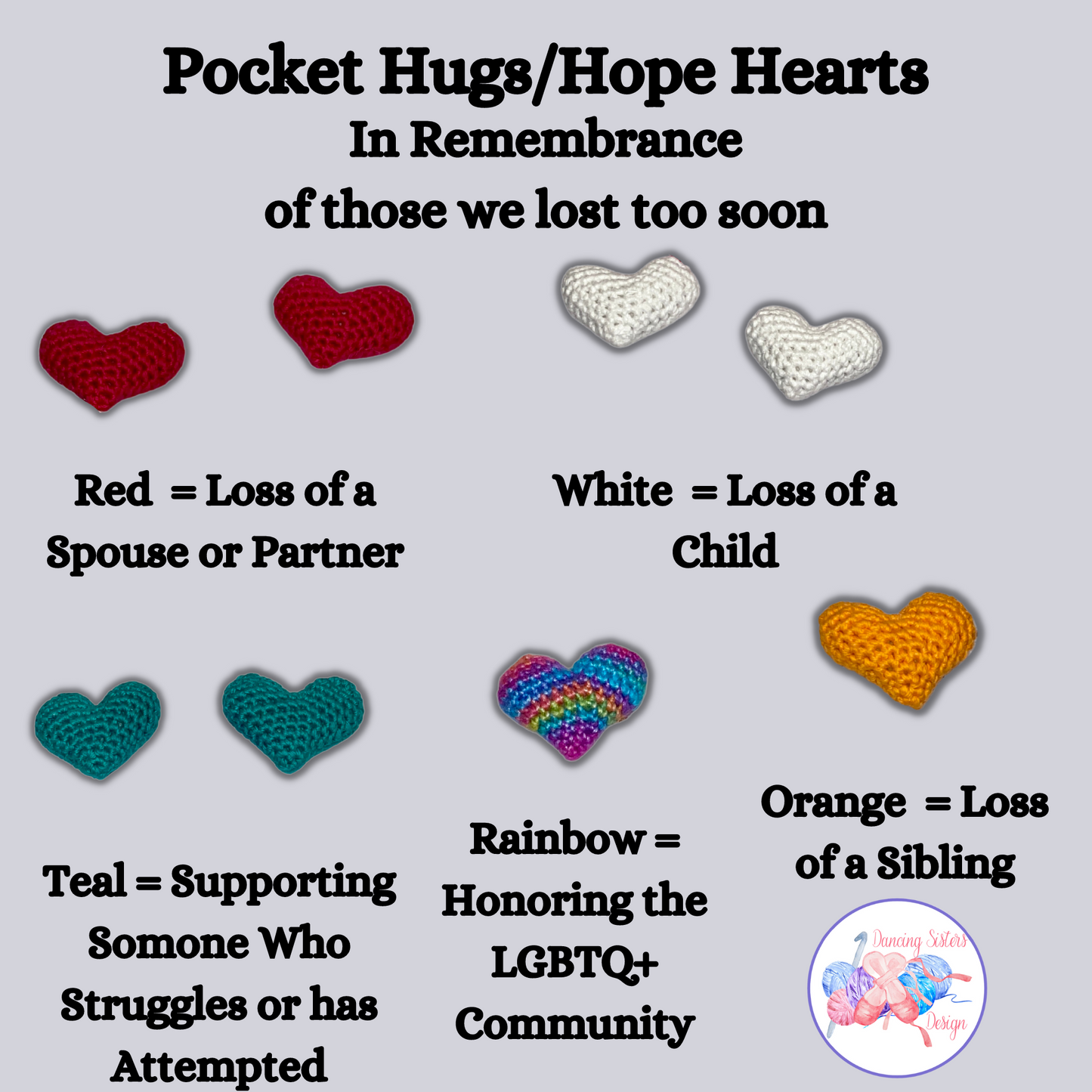 Pocket Hug From Above – Handmade Crochet Heart, Memorial Keepsake, Grief Support Gift