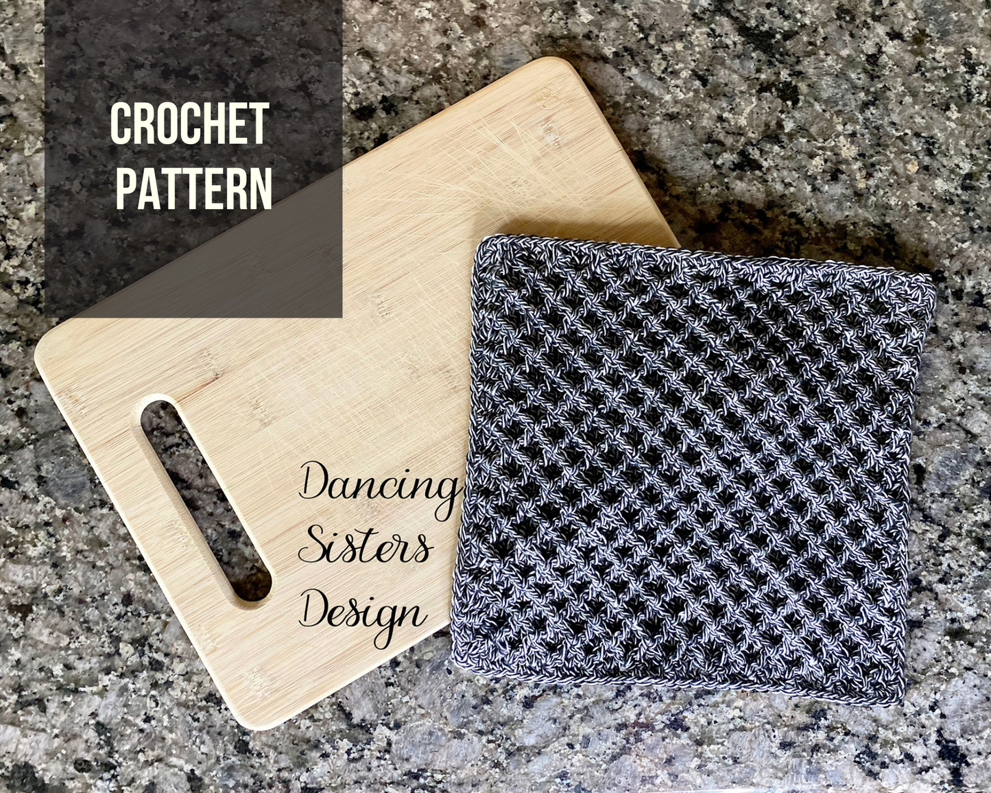 Diagonal Waffle Dishcloth Crochet Pattern PDF | Instant Download | Beginner Friendly