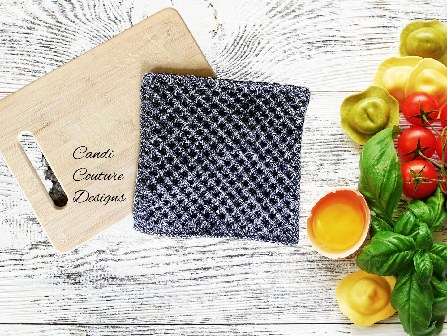 Diagonal Waffle Dishcloth Crochet Pattern PDF | Instant Download | Beginner Friendly