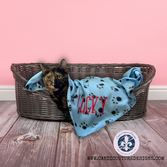 Personalized Monogrammed Pet Blankets | Custom Dog & Cat Blankets