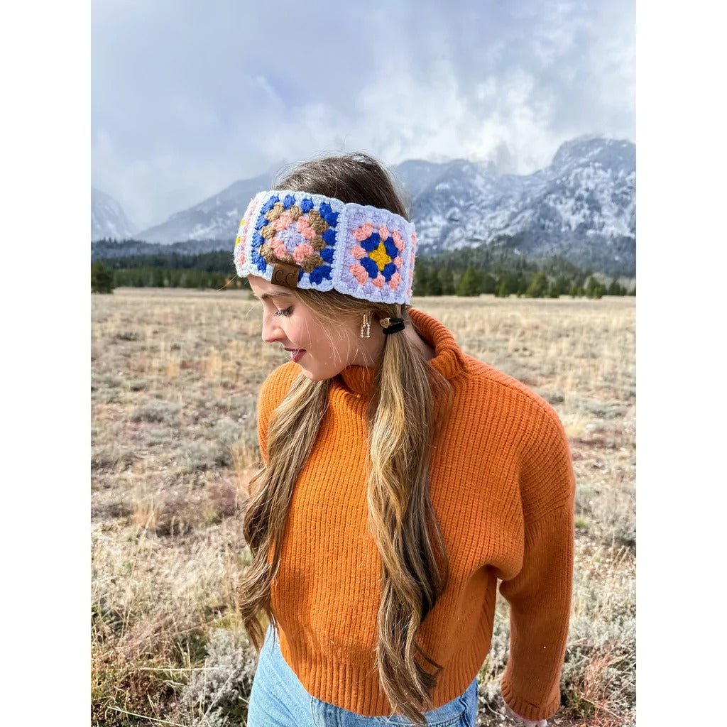 C.C Fuzzy Lined Crochet Head Wrap | Winter Ear Warmer Headband | Ready to Ship - Candicouturedesigns