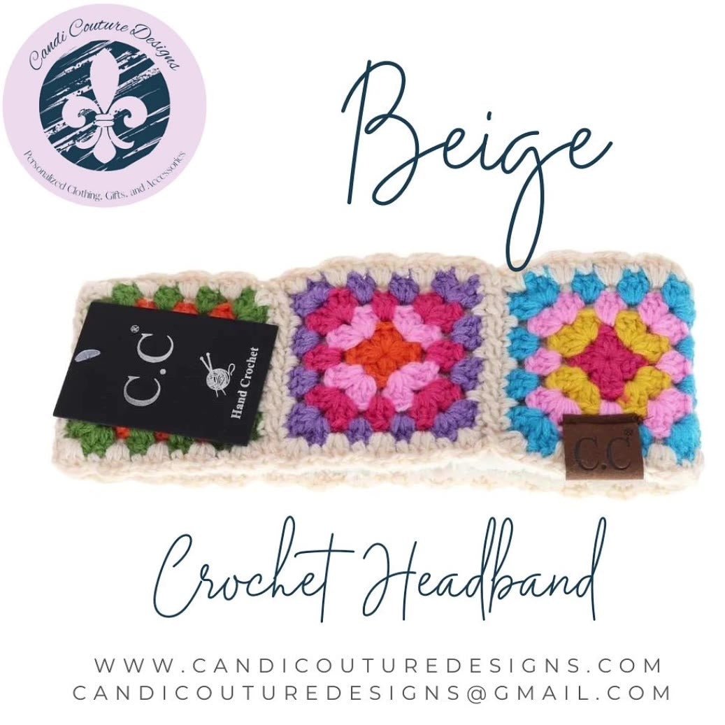 C.C Fuzzy Lined Crochet Head Wrap | Winter Ear Warmer Headband | Ready to Ship - Candicouturedesigns