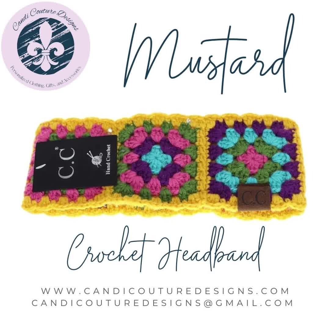 C.C Fuzzy Lined Crochet Head Wrap | Winter Ear Warmer Headband | Ready to Ship - Candicouturedesigns