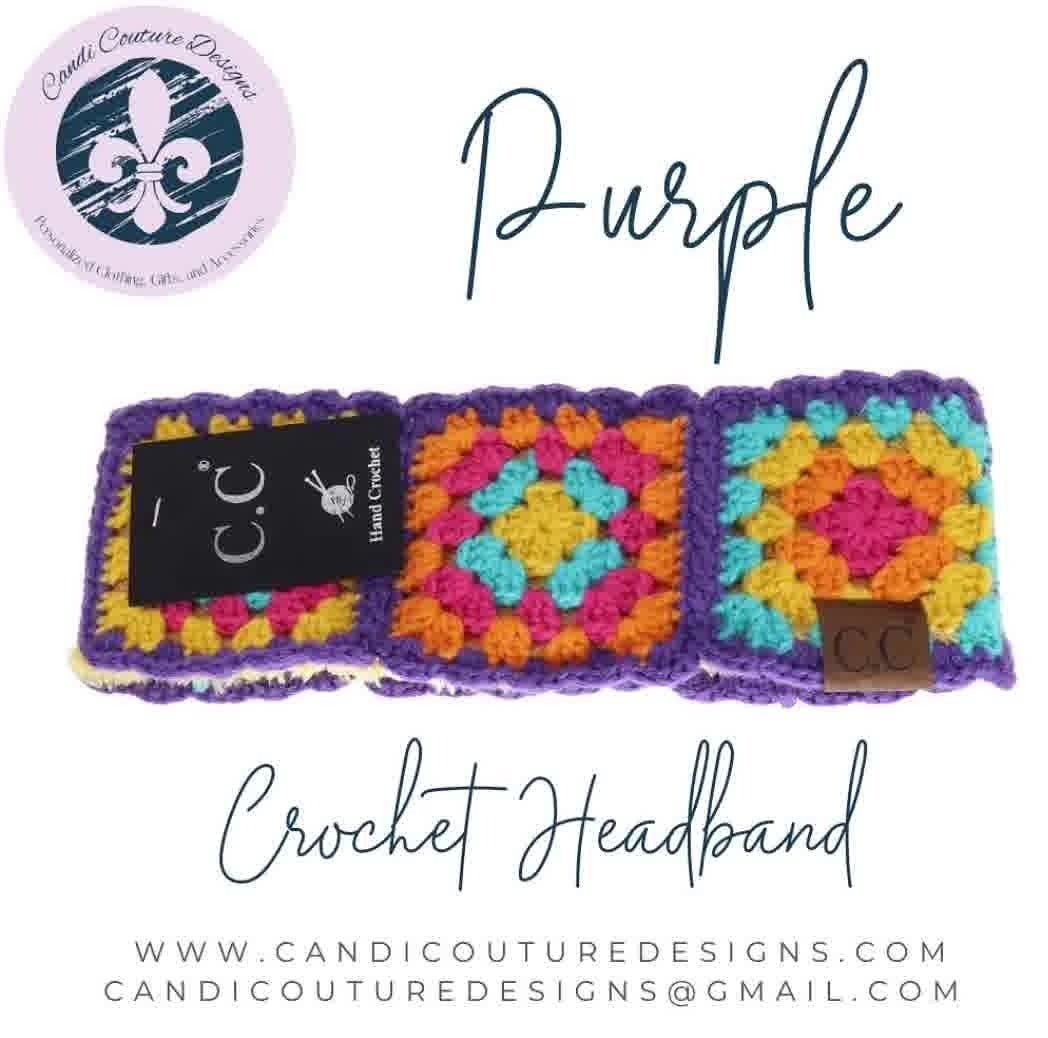 C.C Fuzzy Lined Crochet Head Wrap | Winter Ear Warmer Headband | Ready to Ship - Candicouturedesigns