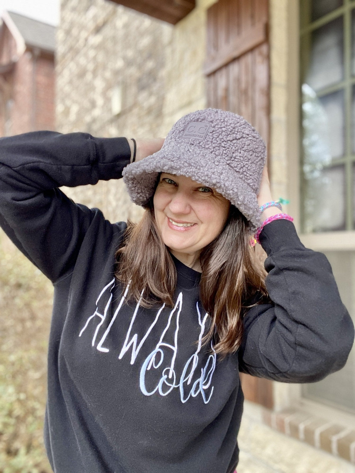C.C Sherpa Bucket Hat | Fuzzy Teddy Bucket Hat | Women's Winter Hat | Ready to Ship - Candicouturedesigns