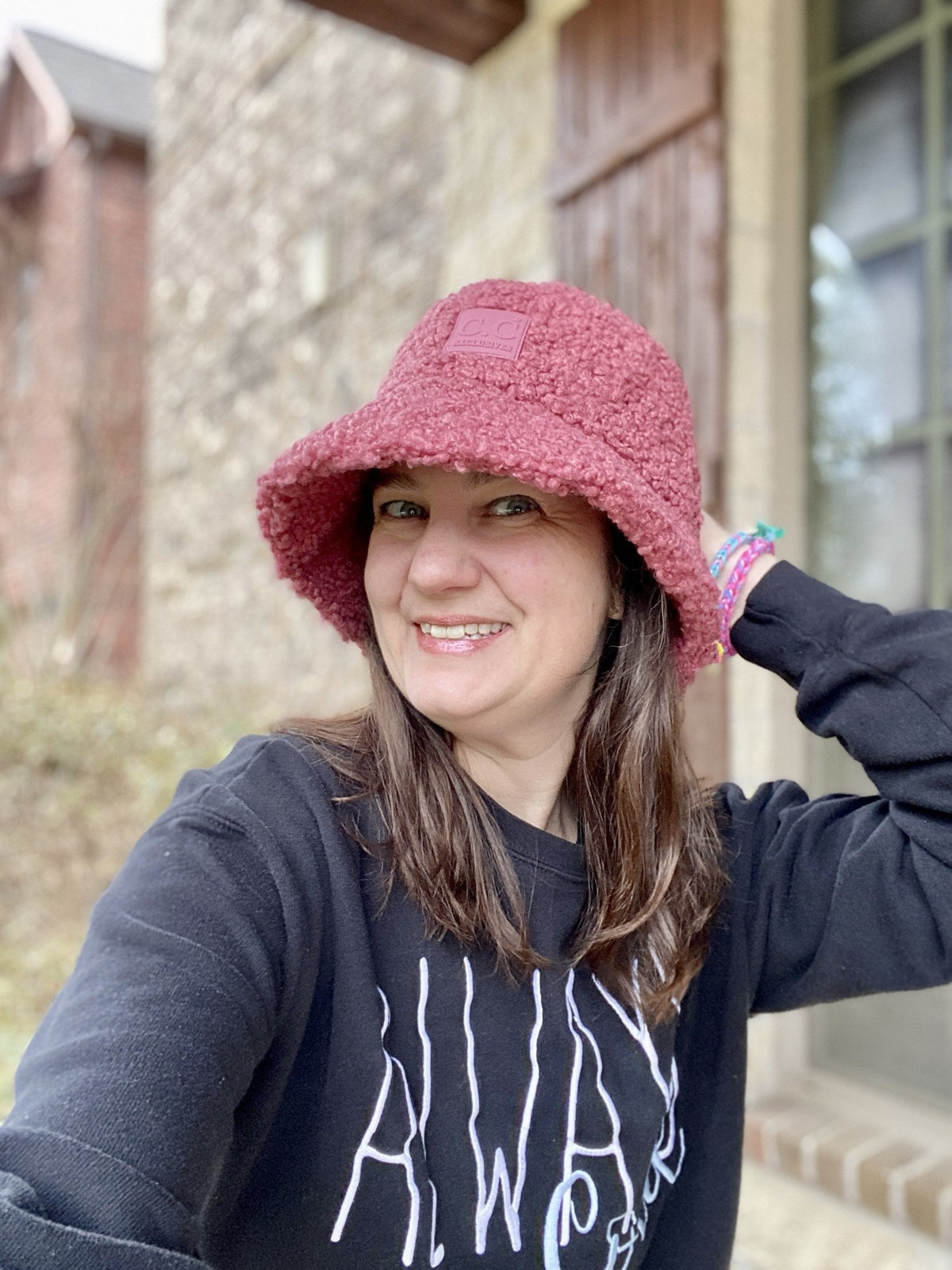 C.C Sherpa Bucket Hat | Fuzzy Teddy Bucket Hat | Women's Winter Hat | Ready to Ship - Candicouturedesigns