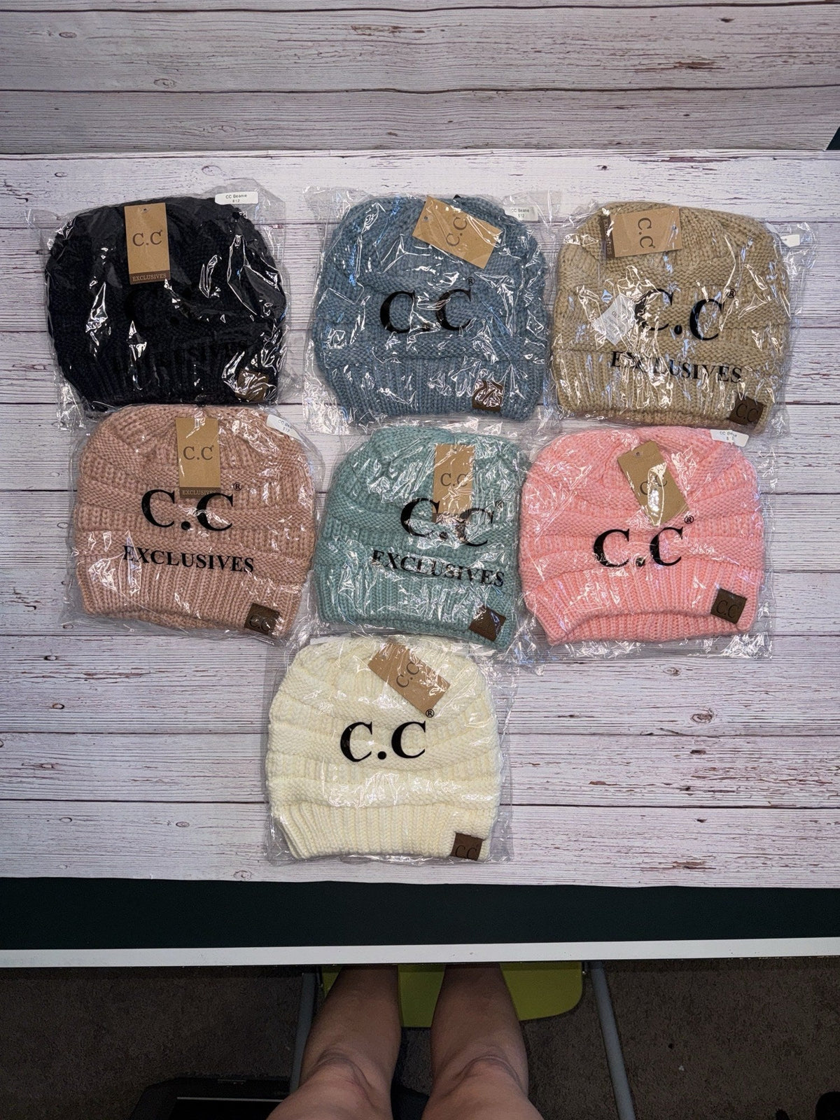 Classic C.C Beanie | Soft Stretch Knit Beanie | Winter Hat | Ready to Ship - Candicouturedesigns