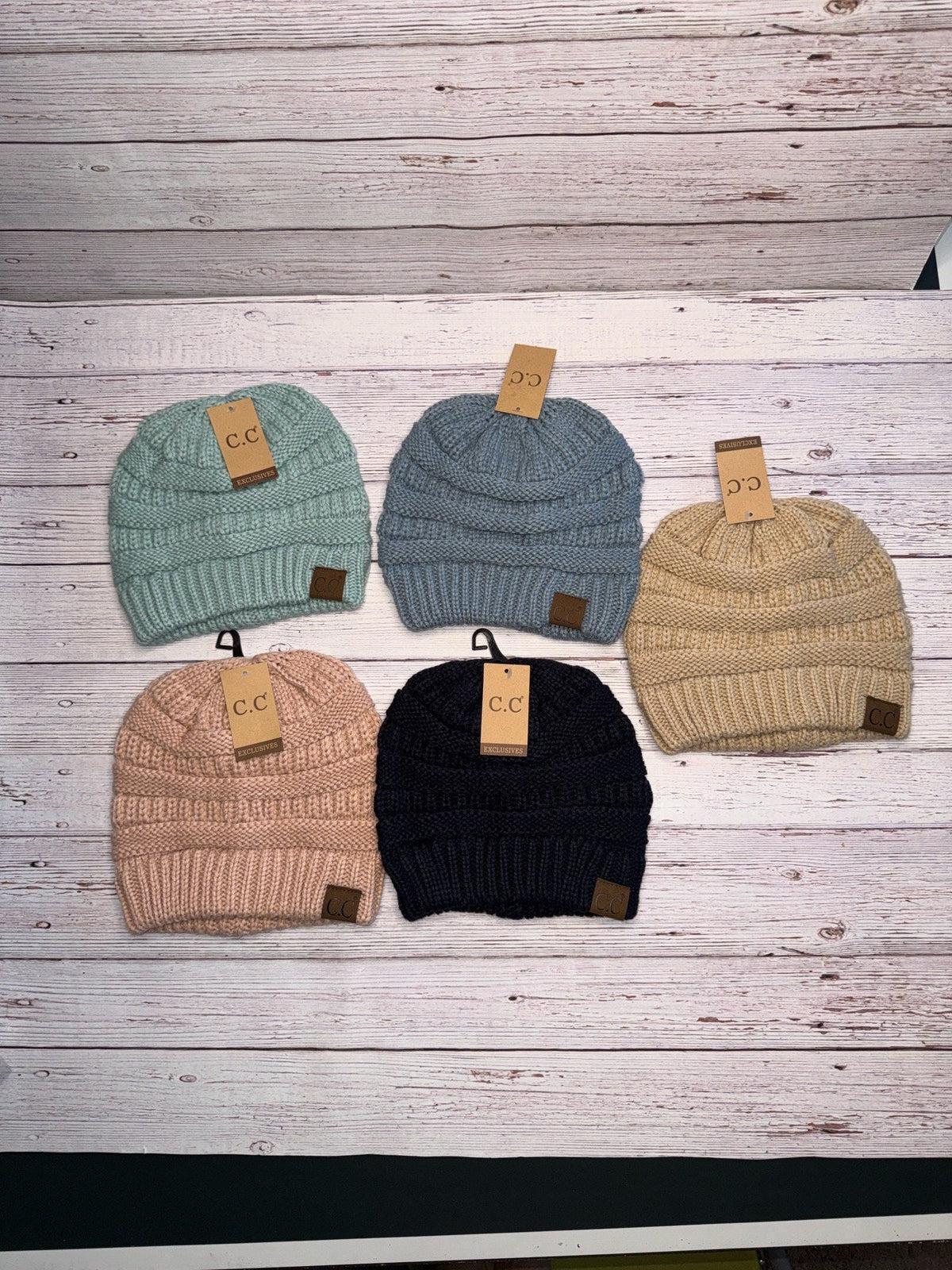 Classic C.C Beanie | Soft Stretch Knit Beanie | Winter Hat | Ready to Ship - Candicouturedesigns