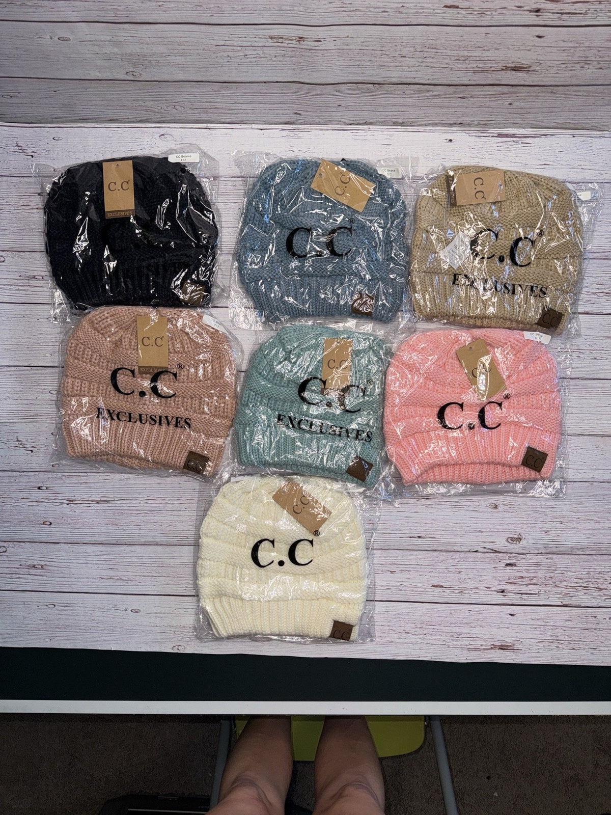 Classic C.C Beanie | Soft Stretch Knit Beanie | Winter Hat | Ready to Ship - Candicouturedesigns