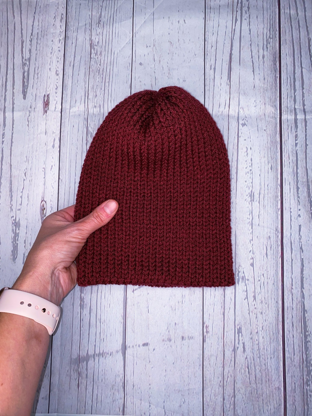 CLEARANCE Knit Beanie – Burgundy | One of a Kind | Final Sale - Candicouturedesigns