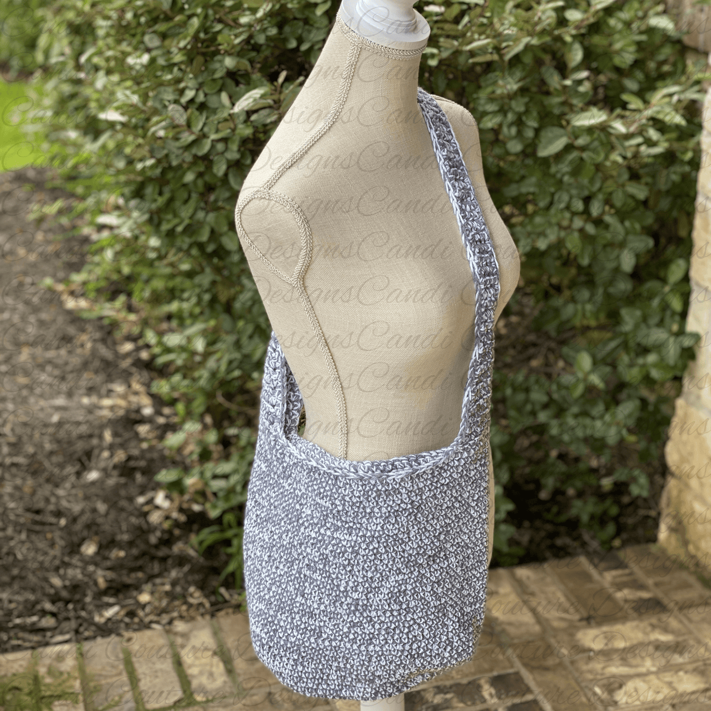 Custom Crochet Market Tote Bag | Handmade Reusable Shoulder Bag | Boho Market or Beach Bag - Candicouturedesigns