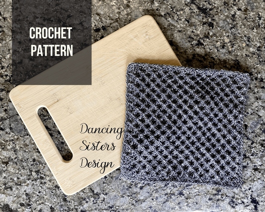 Diagonal Waffle Dishcloth Crochet Pattern PDF | Instant Download | Beginner Friendly - Candicouturedesigns