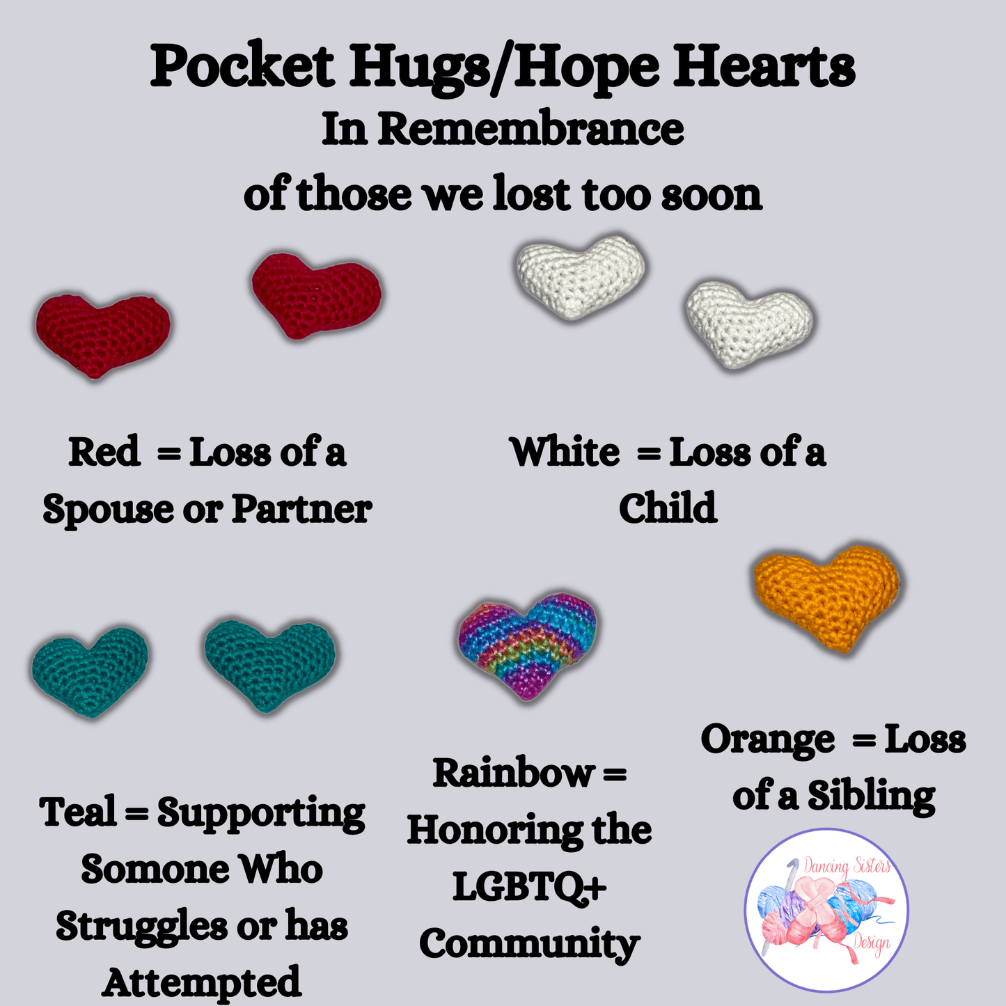 Pocket Hug From Above – Handmade Crochet Heart, Memorial Keepsake, Grief Support Gift - Candicouturedesigns