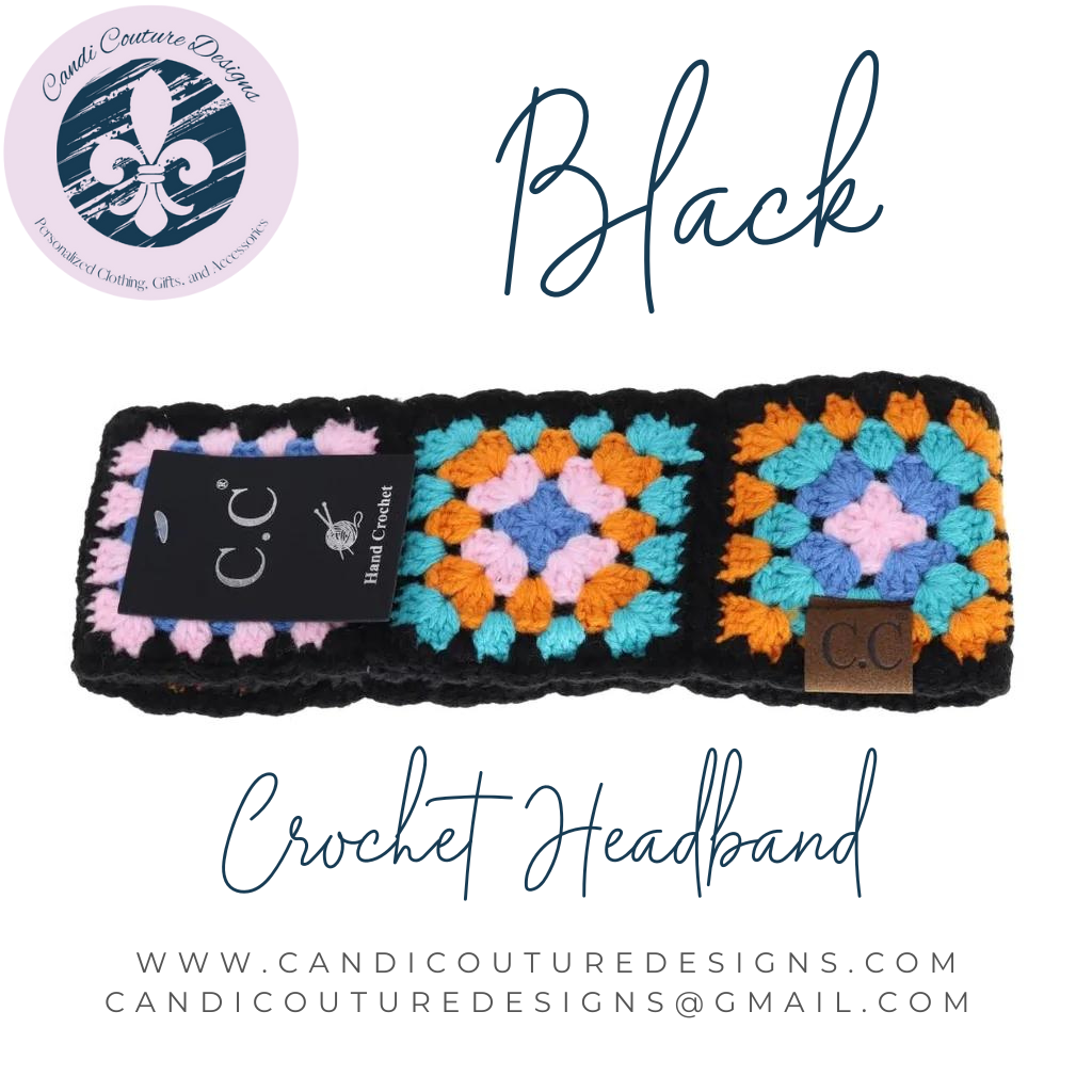 Fuzzy Lined Multi Color Crochet Head Wrap - C.C Brand