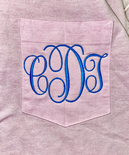 Monogrammed Button-Up Beach Cover-Up | Personalized Oversized Shirts