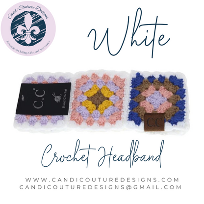 Mustard Fuzzy Lined Multi Color Crochet Head Wrap - C.C Brand