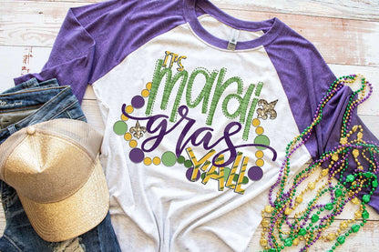 Mardi Gras Raglan Shirt, Various Designs