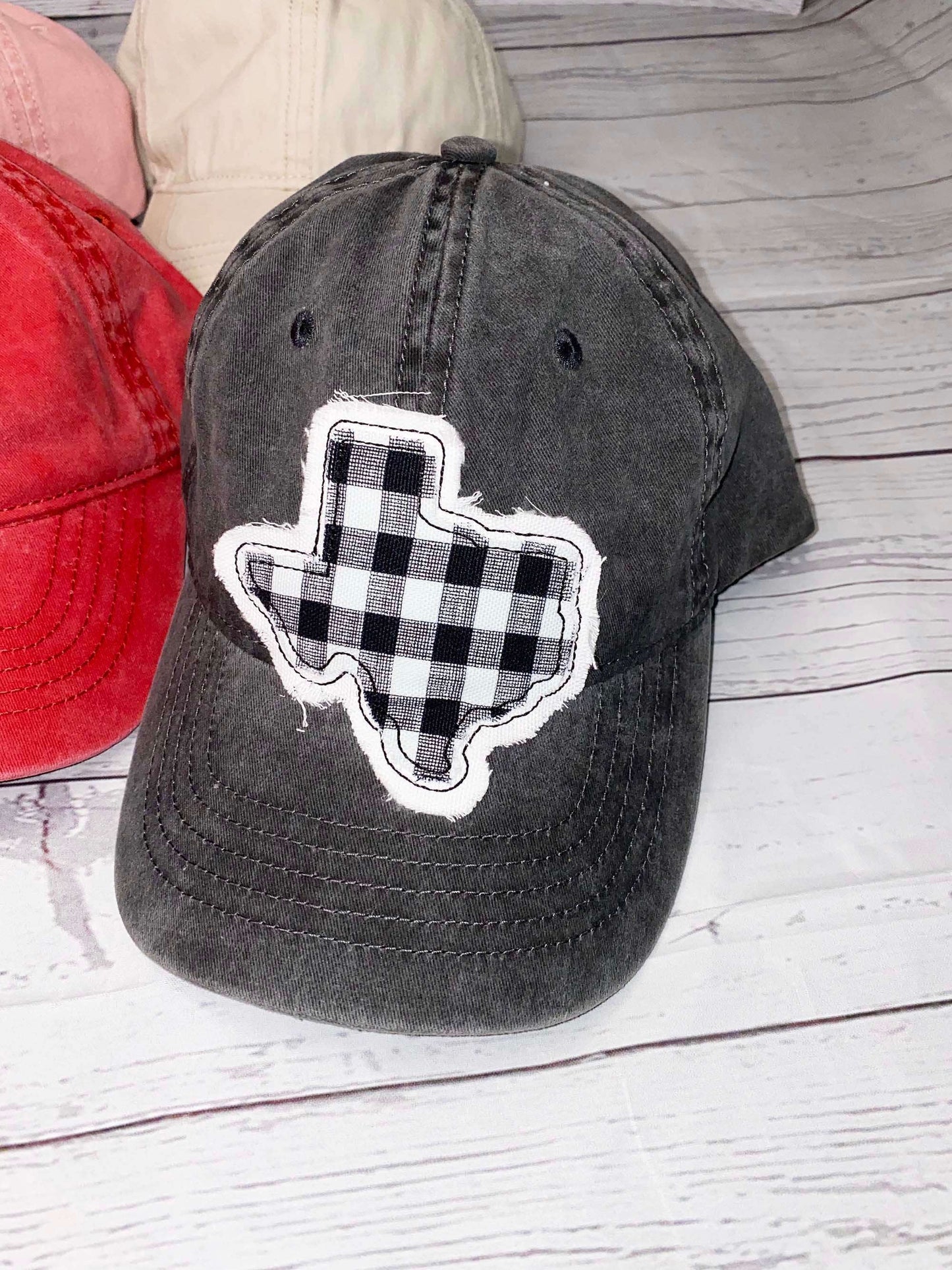 Texas Distressed Raggy Hat Patch