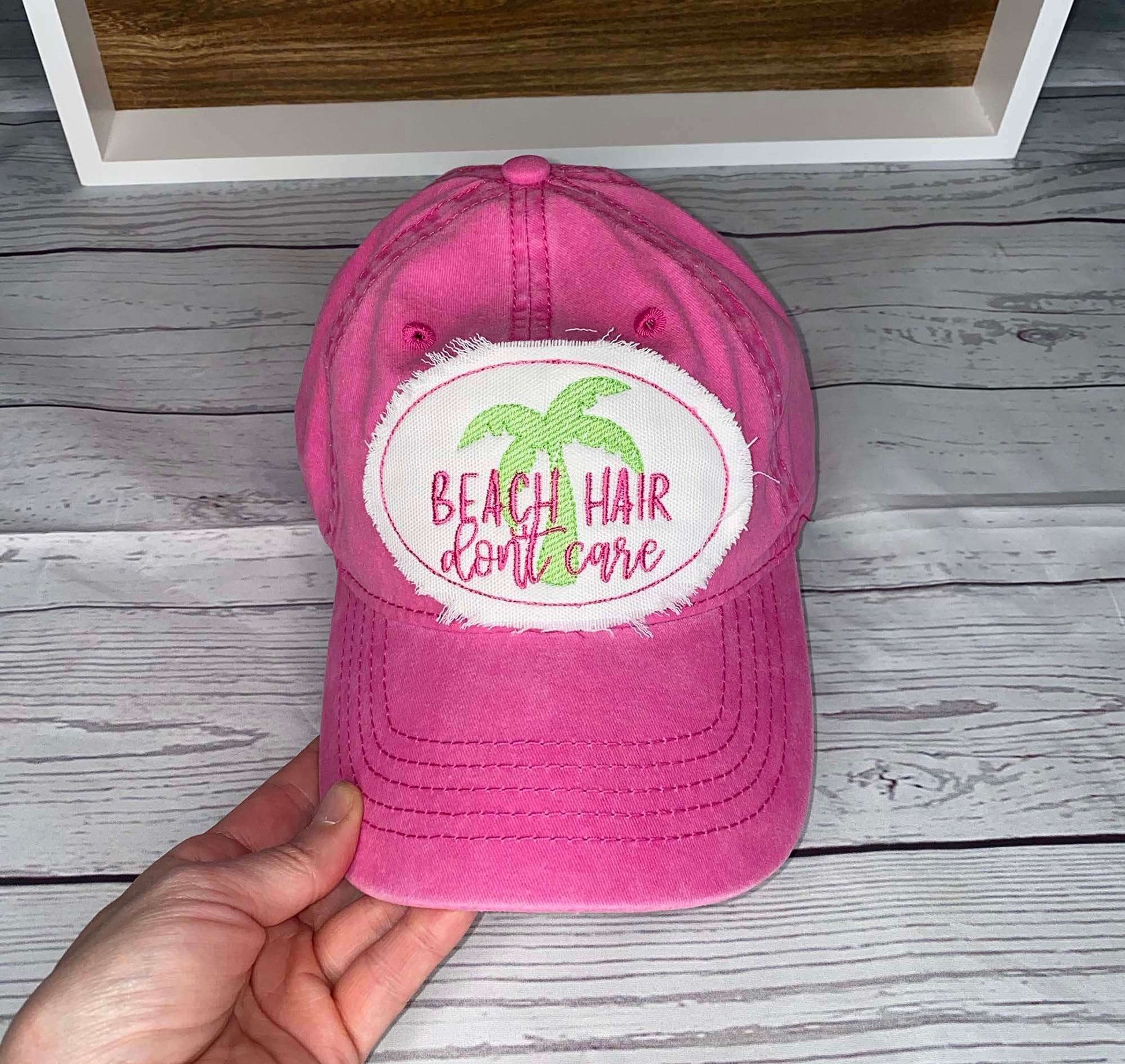 Beach Hair Don't Care Raggy Patch Hat