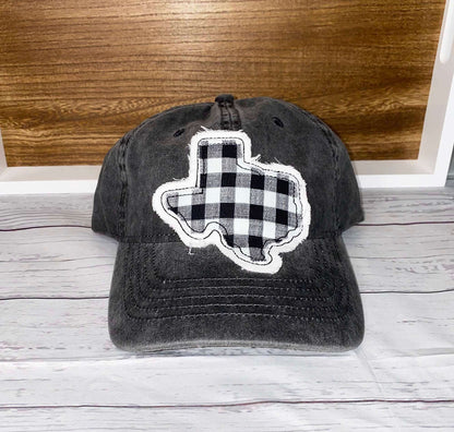 Texas Distressed Raggy Hat Patch