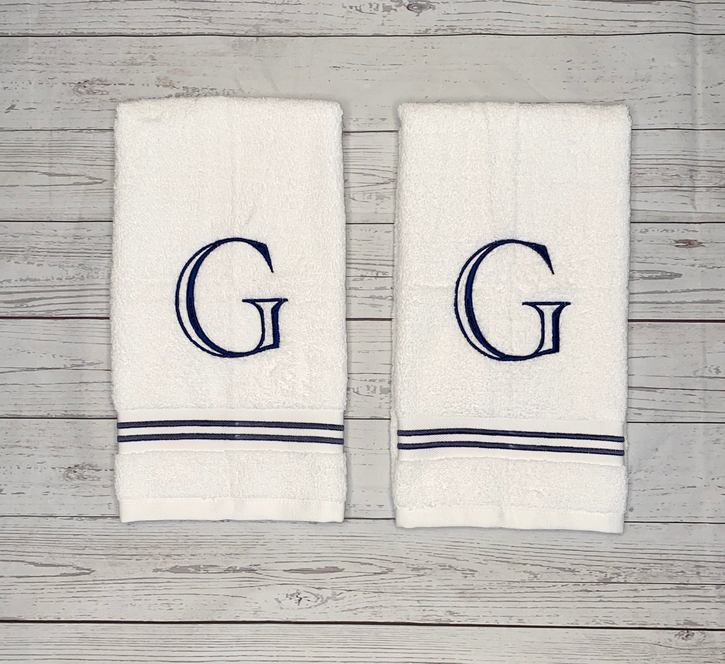 Monogrammed Hand Towel for Bathroom, Decorative Bathroom Towels, Personalized Towels, Monogrammed Towels, Initial with Flourish, Guest Towel