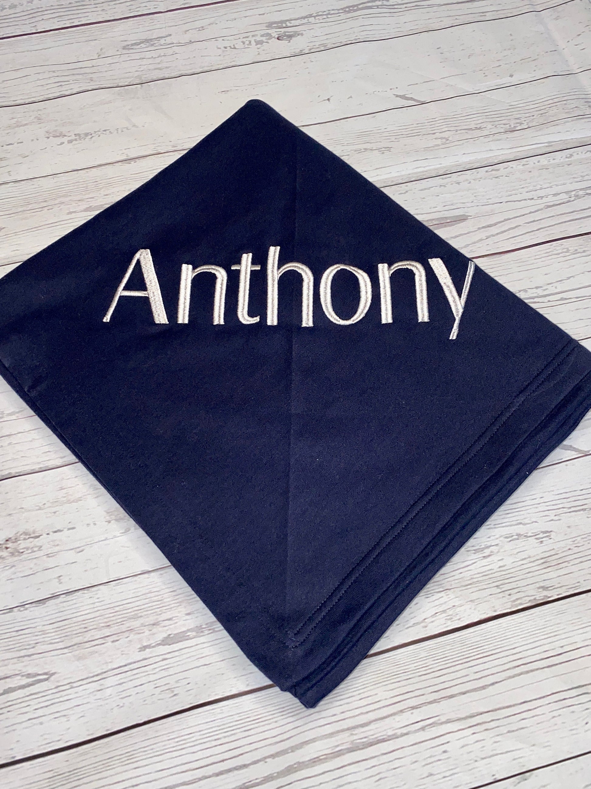 Oversized Monogram Sweatshirt Stadium Blanket, Personalized Fleece Blanket, Blanket for Graduation Gift, Custom Blanket with Name