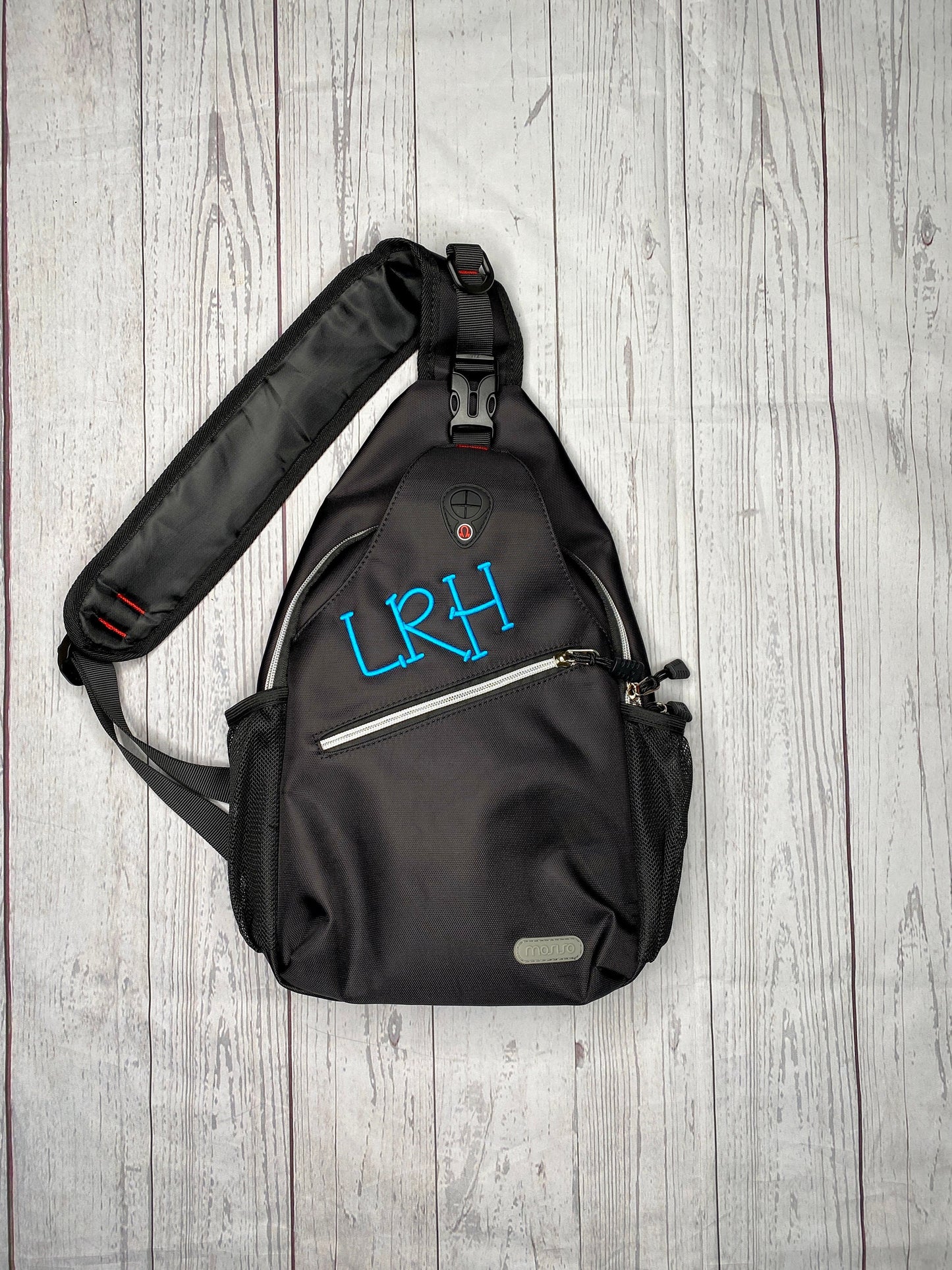 Personalized Monogrammed Name Cheerleader Team Shoulder Sling Bag, Athletic Gear Holder Backpack, Dance Team Sports Sling Bag with zip