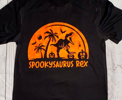 Halloween TRex Shirt for Boys Kids, Dinosaur Scary Shirt, Spooky Saurus Rex TShirt, Halloween Party Gift for Women Tween, Cute Halloween Tee