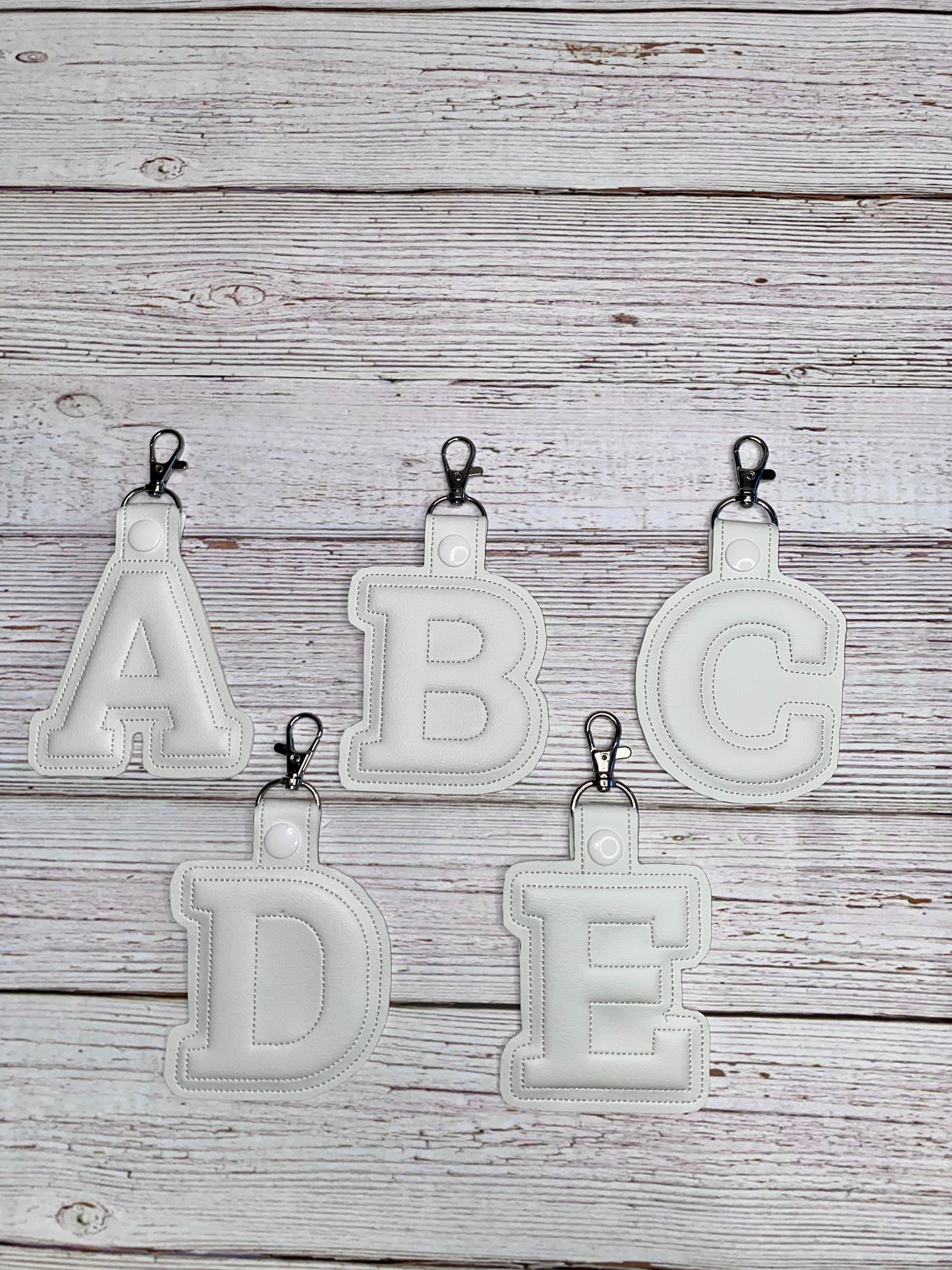 Faux Leather Puff Block Font Key Chains, Varsity Letters for Keychains, Monogram Keychains, Initial Key Fobs, Customized Key Ring,