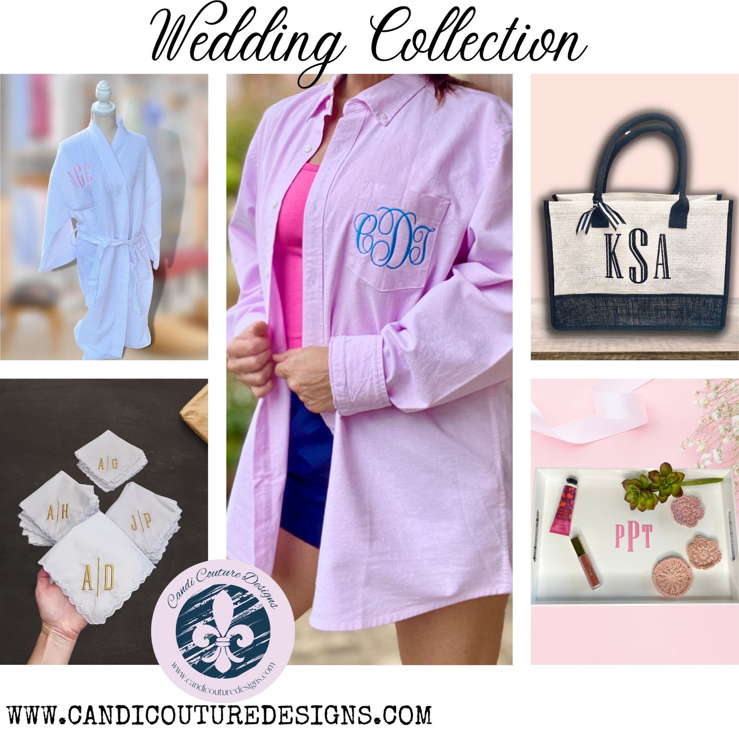 Looking for a unique and personalized touch for your wedding or bridal party? Our collection of monogrammed gifts offers the perfect solution. From stylish accessories to practical items, each gift is customized with a personal touch that will make your special day unforgettable. Browse our collection now and let us help you create a one-of-a-kind experience for your loved ones.