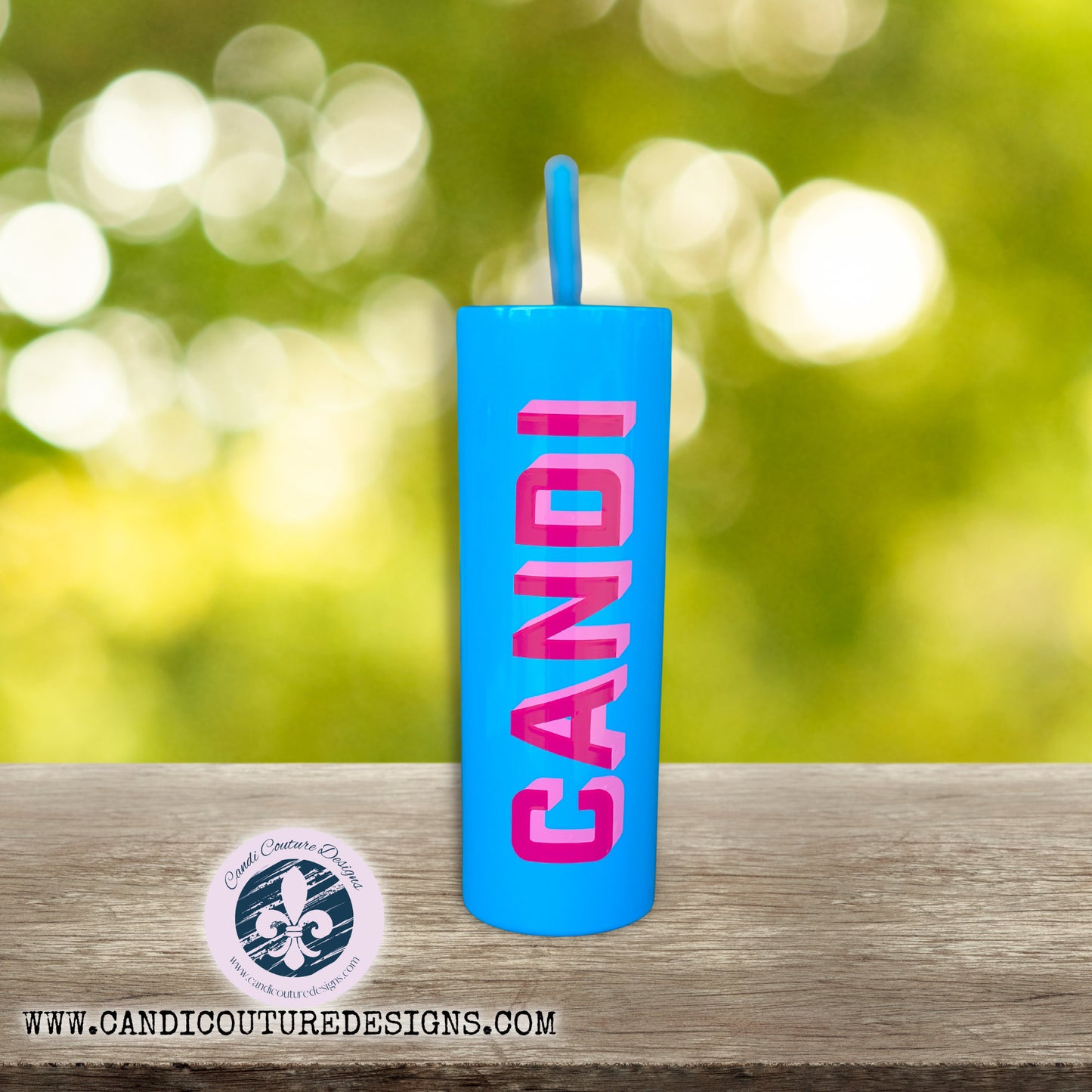 Personalized Skinny Tumbler with Lid and Straw, Custom Insulated Tumbler with Name,