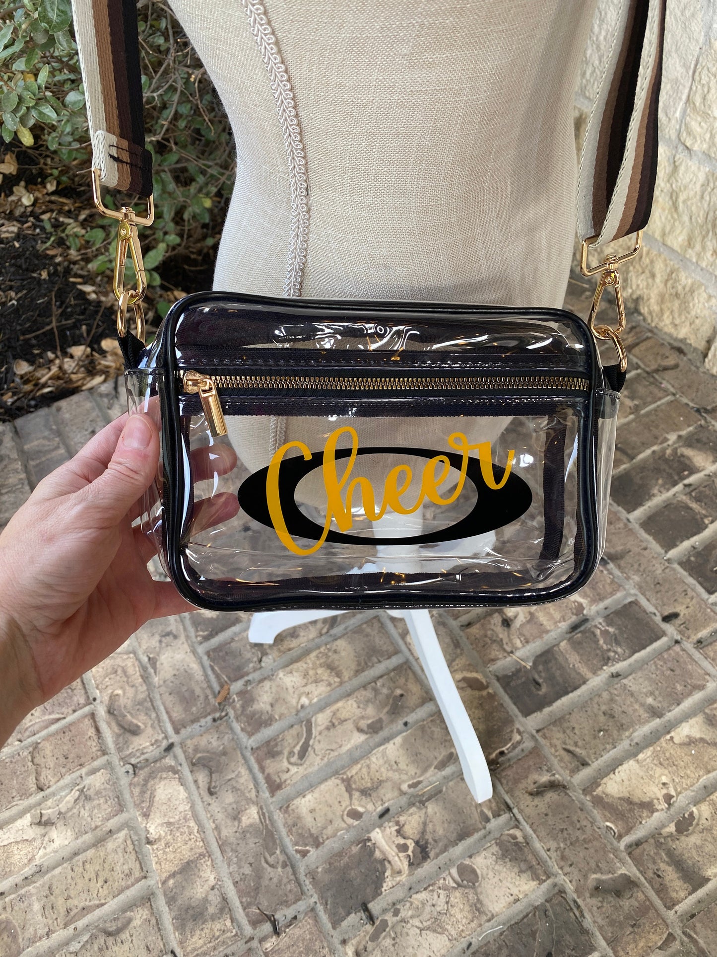 Custom Clear Stadium Concert Bag, Personalized Football Purse, Crossbody Bag for Events and Festivals, Sorority, College, Grads, Friend Gift