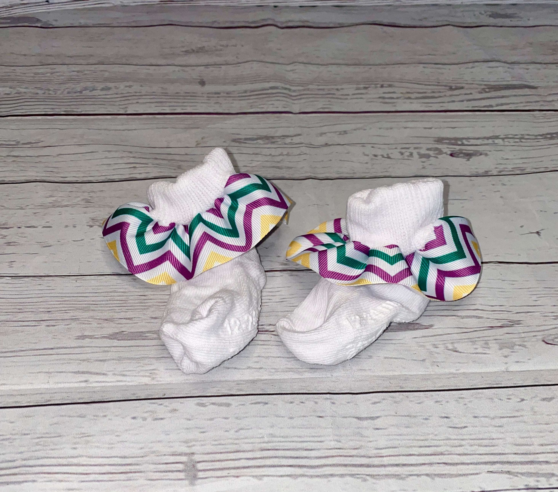 Mardi Gras Ruffle Socks